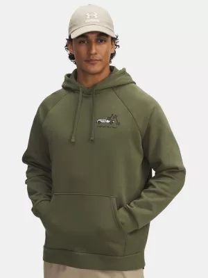 Muški sweatshirt UNDER ARMOUR UA RIVAL FLEECE HBR LOGO HD 6003955-390 ZELENA