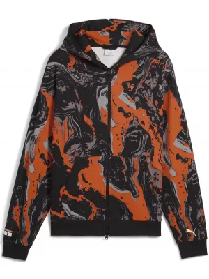 Muški sweatshirt PUMA LAFRANCE HEEM ERA FULL ZIP 63247101 NARANČASTA GLO/AOP