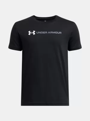 Majica za dječake UNDER ARMOUR UA B LOGO WORDMARK SS 1389963-001 CRNA