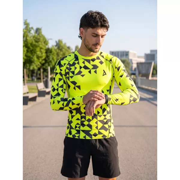  Muška premium funkcionalna kompresijska majica ALTISPORT VOJ/ALM108TR03 NEON ŽUTA 