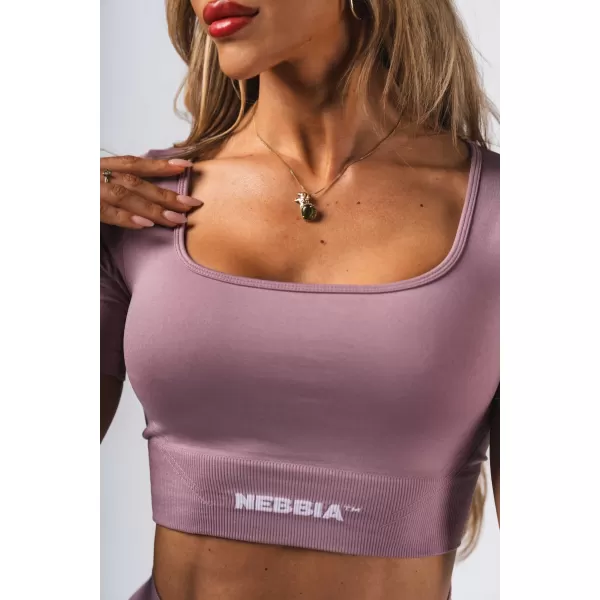  Oblikujući bešavni crop top FLOW SEAMLESS 499 PINK Nebbia 