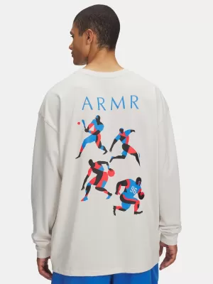 Muška majica kratkih rukava UNDER ARMOUR UA HWT MODERN SPORT OS LS 6004885-110 BIJELA