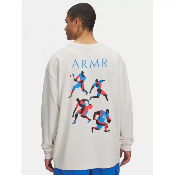  Muška majica kratkih rukava UNDER ARMOUR UA HWT MODERN SPORT OS LS 6004885-110 BIJELA 