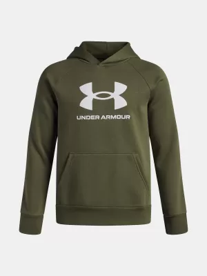 Trenirka za dječake UNDER ARMOUR UA RIVAL FLEECE BL HOODIE 1379791-390 ZELENA