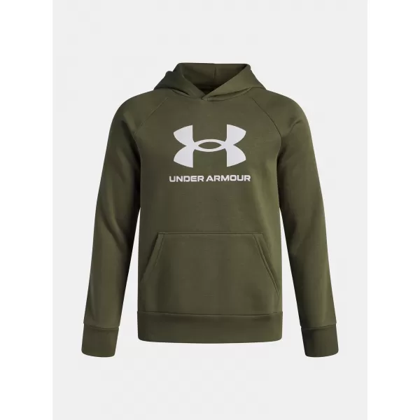  Trenirka za dječake UNDER ARMOUR UA RIVAL FLEECE BL HOODIE 1379791-390 ZELENA 