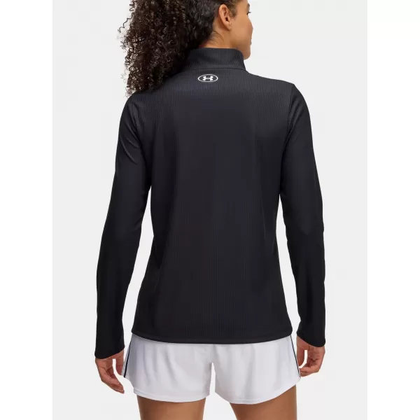  Ženska majica kratkih rukava UNDER ARMOUR TECH RIB 1/2 ZIP 1389857-001 CRNA 