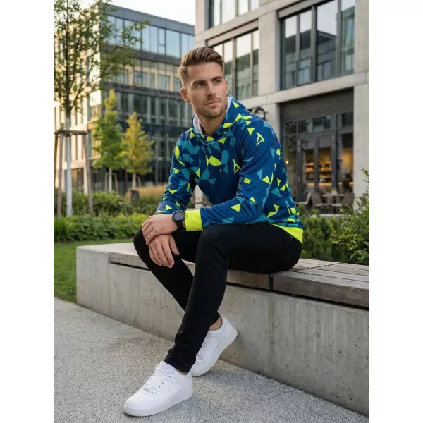  Muška premium funkcionalna majica ALTISPORT VOJ/ALM108MI01 MORNARSKO-NEON ŽUTA 