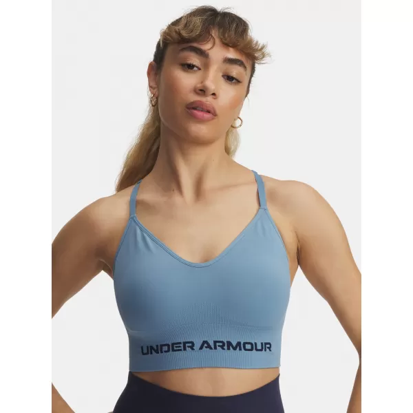  Ženski grudnjak UNDER ARMOUR VANISH SEAMLESS LOW BRA 1384417-418 PLAVA 