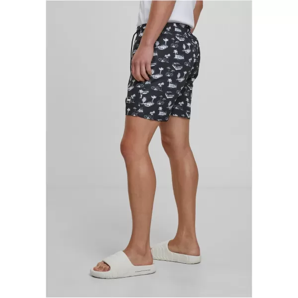  Kupne kratke hlače URBAN CLASSICS TB2679 CRNO/BIJELO 