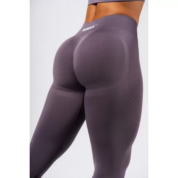  Oblikovanje bešavnih maksimalnih push-up tajica FLOW SEAMLESS 497 TAMNOSIVA Nebbia 