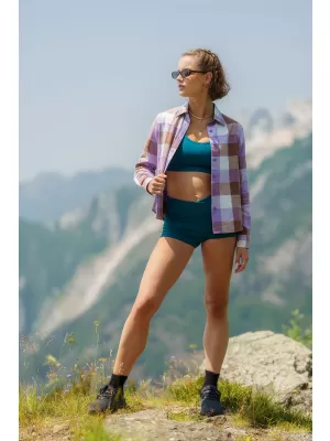 Ženska flanelna košulja NORDBLANC HALCYON NBSSL8244 LJUBIČASTA