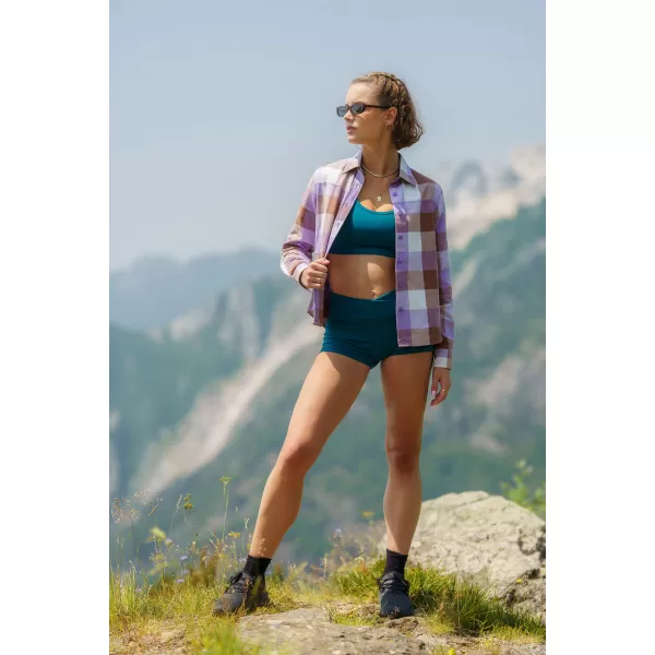  Ženska flanelna košulja NORDBLANC HALCYON NBSSL8244 LJUBIČASTA 