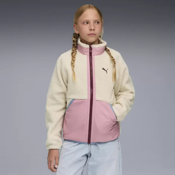  Dječja jakna PUMA HYBRID SHERPA JACKET 68840587 ALPSKI SNIJEG 