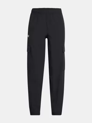 Sportske hlače za djevojčice UNDER ARMOUR UA RIVAL WOVEN CARGO PANTS 1386527-001 CRNA