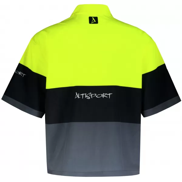  Muška vrhunska košulja ALTISPORT VOJ/ALM051KOS01 NEON ŽUTA/SIVA 