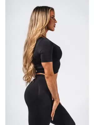 Bešavni top za oblikovanje FLOW SEAMLESS 499 BLACK Nebbia