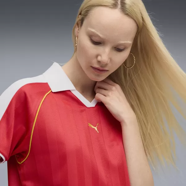  Ženski dres PUMA T7 RELAXED FOOTBALL JERSEY 63215711 ZA SVA VREMENA CRVENA 
