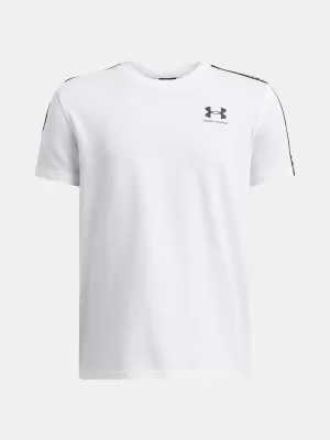 Majica za dječake UNDER ARMOUR UA B ICON TAPED SS 6001583-100 BIJELA