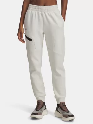 Ženske trenirke UNDER ARMOUR UNSTOPPABLE FLC JOGGER 1379846-110 BIJELA
