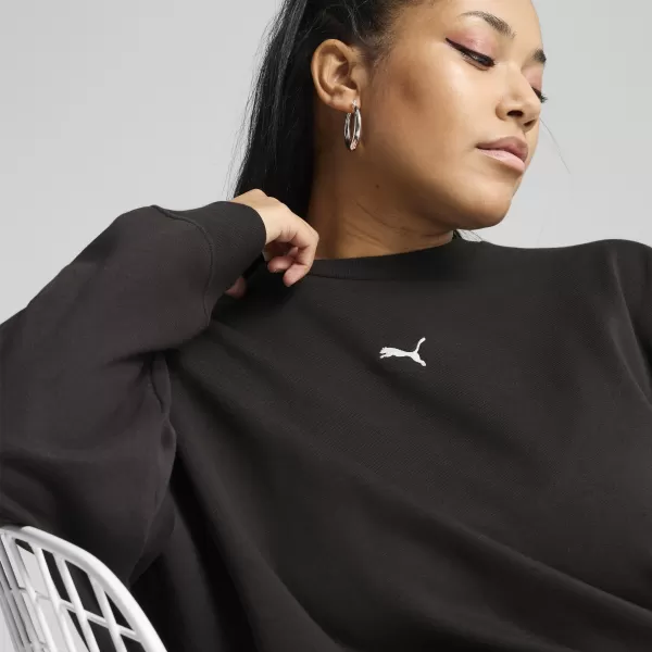  Ženska majica PUMA ESS OVERSIZED CREW FL 68540001 PUMA CRNA 