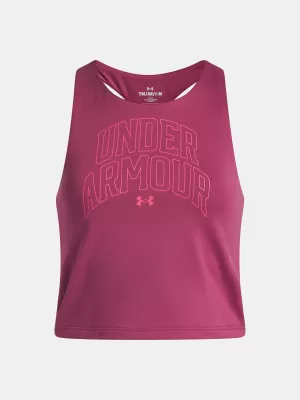 Majica bez rukava za djevojku UNDER ARMOUR UA MOTION BRANDED TANK 6006029-659 CRVENA