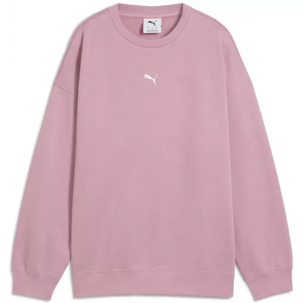 Ženski sweatshirt PUMA ESS OVERSIZED CREW FL 68540065 STALOŽENO RUŽIČASTO 