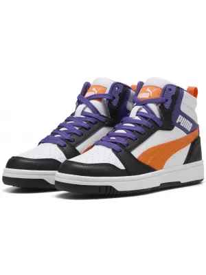 Dječje cipele PUMA REBOUND V6 MID JR 39383134 PUMA WHITE/ORANGE GLO/CRNA