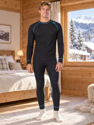 Muški termo set ALTISPORT GAIN CRNO/PLAVO