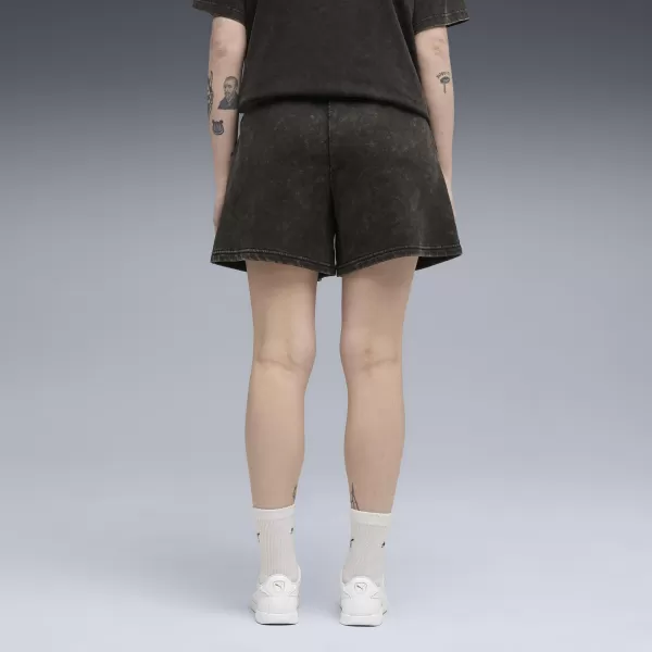  Ženske kratke hlače PUMA ESS ELEVATED WASH HIGH-WAIST SHORTS 5" TR 68810501 PUMA CRNA 