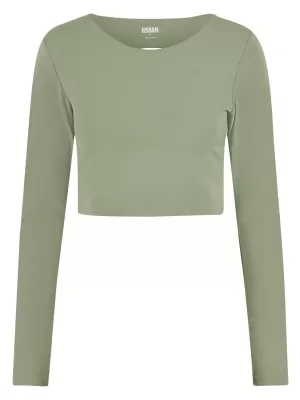 Ženska majica kratkih rukava URBAN CLASSICS TB7807 MATCHA ZELENA