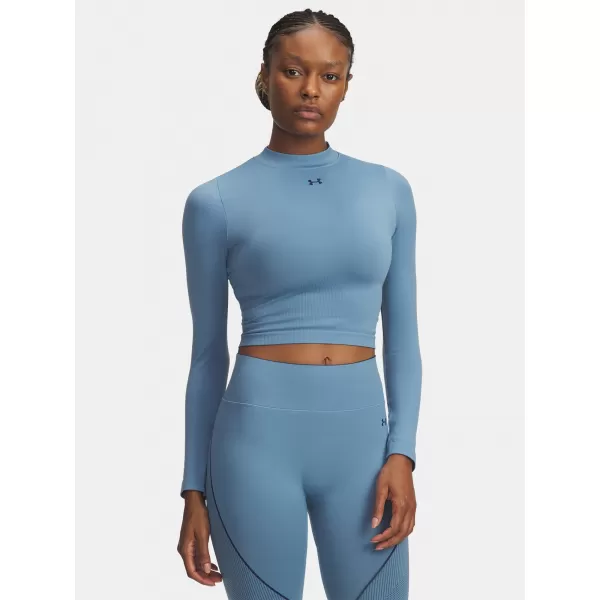 Ženska majica kratkih rukava UNDER ARMOUR UA VANISH SEAMLESS LS 6000645-418 PLAVA 