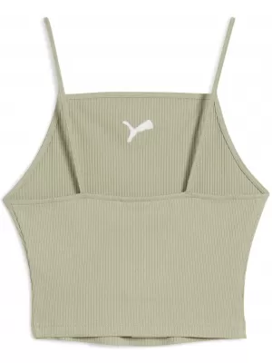 Ženska majica bez rukava PUMA WARDROBE ESS RIBBED TANK TOP 62977182 LUX VOJSKA