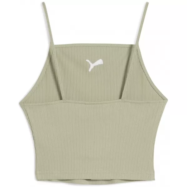  Ženska majica bez rukava PUMA WARDROBE ESS RIBBED TANK TOP 62977182 LUX VOJSKA 