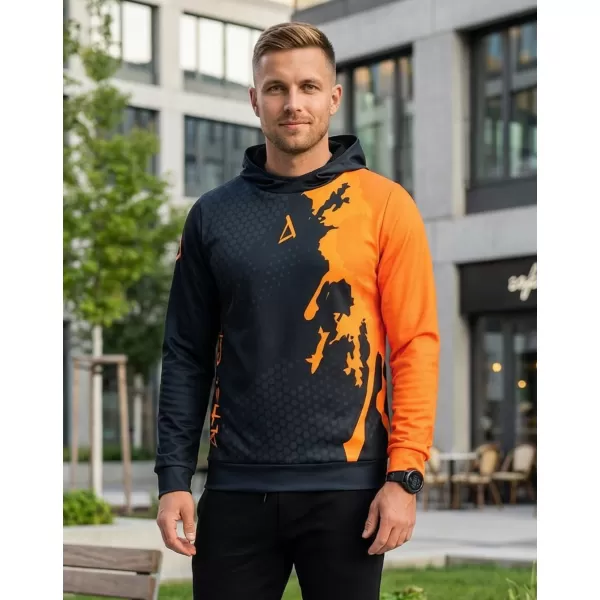  Muška premium funkcionalna majica ALTISPORT VOJ/ALM112MI01 CRNO-FLUO NARANČASTA 