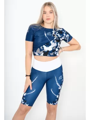 Ženski funkcionalni vrhunski skraćeni top ALTISPORT VOJ/ALW022TR07 NAVY NAVIKE