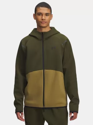 Muški sweatshirt UNDER ARMOUR UA UNSTOPPABLE FLC FZ HD EU ZELENA