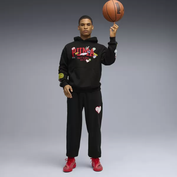  Muške trenirke PUMA HOOPERHOTLINE SWEATPANT 63283402 PUMA CRNA 