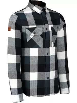 Flanelna košulja NORDBLANC QUANTUM NBSSM8243 SIVO/ZELENO