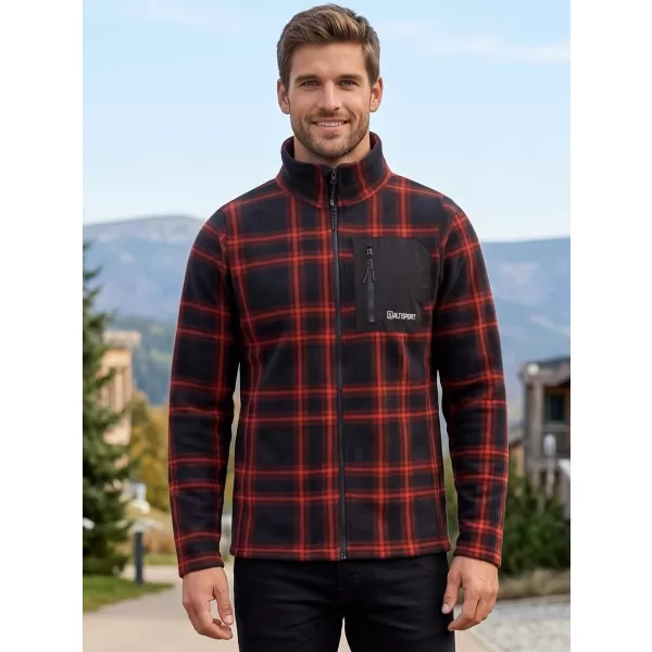  Muški sweatshirt ALTISPORT SERAN ČERVENÁ NARANČASTA 