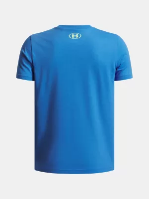 Majica za dječake UNDER ARMOUR OVERLAY WM SS PLAVA