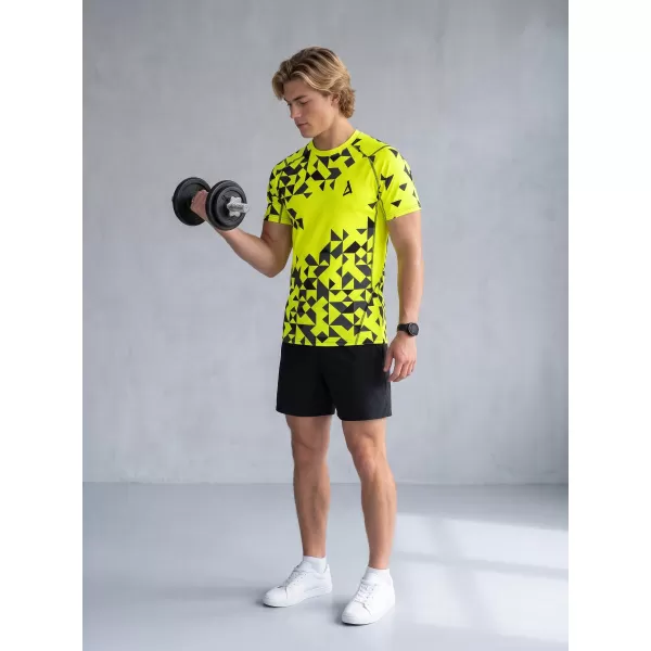  Muška premium funkcionalna kompresijska majica ALTISPORT VOJ/ALM108TR04 NEON ŽUTA 