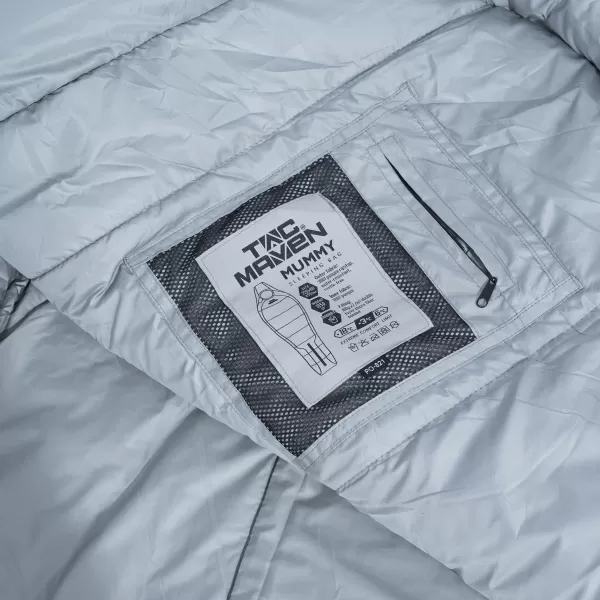  Vreća za spavanje PENTAGON MUMMY SLEEPING BAG 360GR/M² D19003 SMEĐE SIVA/MJEŠ 