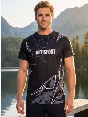 Vrhunska muška košulja za slobodno vrijeme ALTISPORT VOJ/ALM123TR06 CRNO-BIJELO