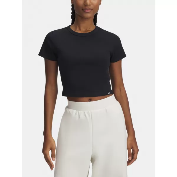  Ženska majica kratkih rukava UNDER ARMOUR UA RIVAL RIB BABY TEE 6000264-001 CRNA 