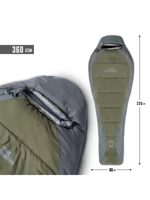 Vreća za spavanje PENTAGON MUMMY SLEEPING BAG 360GR/M² D19003 SMEĐE SIVA/MJEŠ