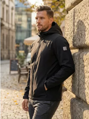 Muška softshell jakna ALTISPORT NEWET CRNA