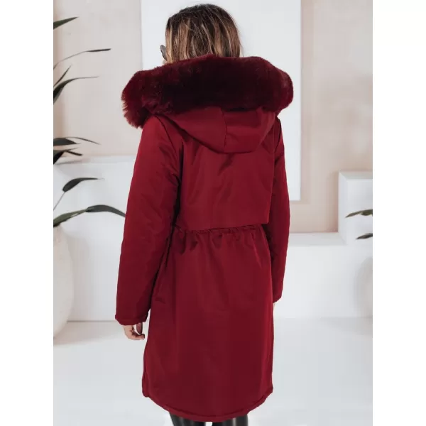  Ženska parka DSTREET TY5114 TAMNOCRVENA 