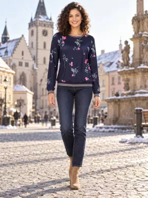 Košulja KIXMI VANESSA TAMNOPLAV
