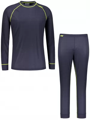 Muški termo set ALTISPORT GAIN TAMNO SIVA/LIMETA