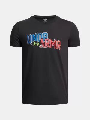 Majica za dječake UNDER ARMOUR UA OVERLAY WM SS 6005069-001 CRNA